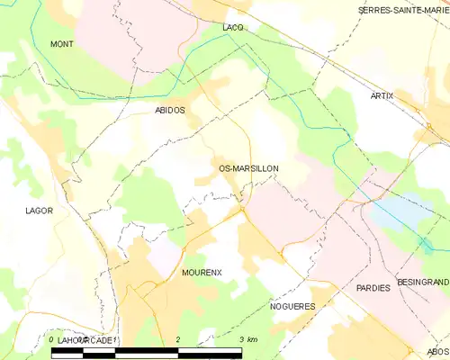 Detailkaart van de gemeente