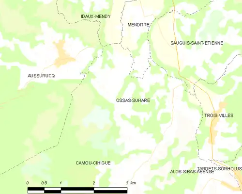 Detailkaart van de gemeente