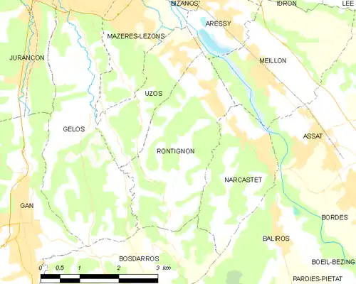 Detailkaart van de gemeente