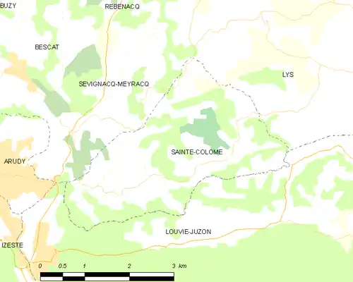 Detailkaart van de gemeente