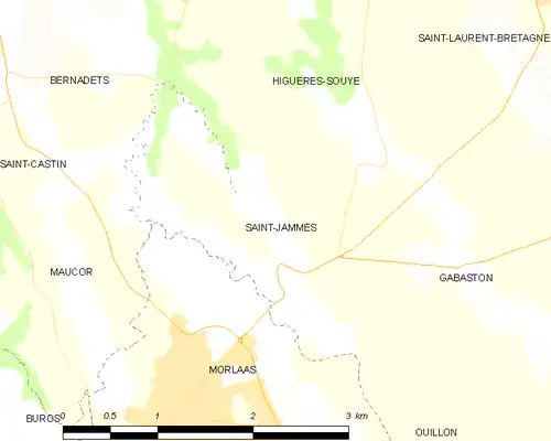 Detailkaart van de gemeente