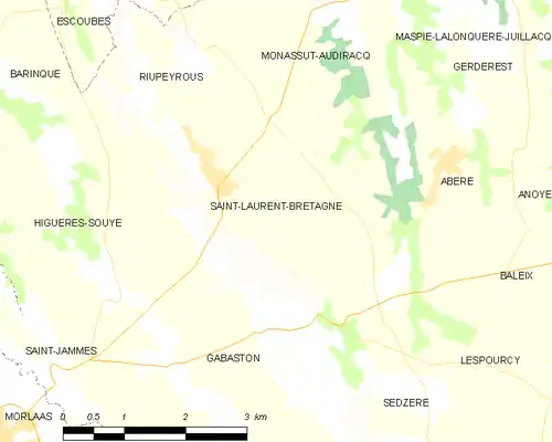 Detailkaart van de gemeente