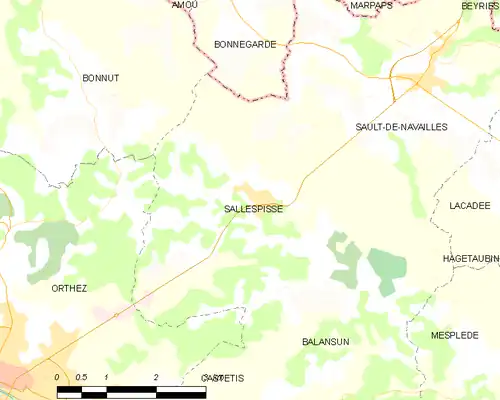 Detailkaart van de gemeente