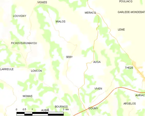 Detailkaart van de gemeente