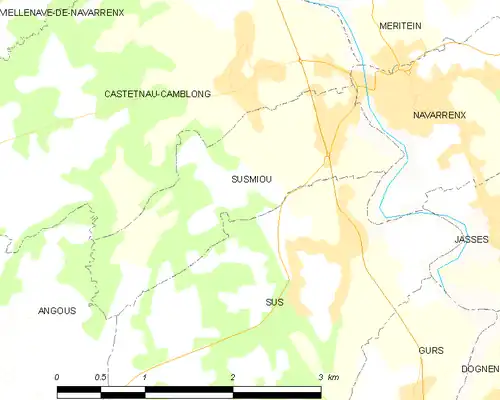 Detailkaart van de gemeente