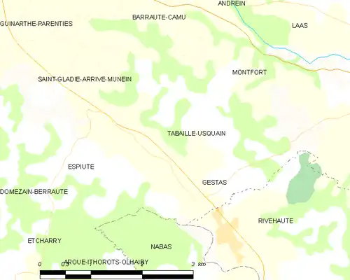 Detailkaart van de gemeente