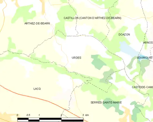 Detailkaart van de gemeente