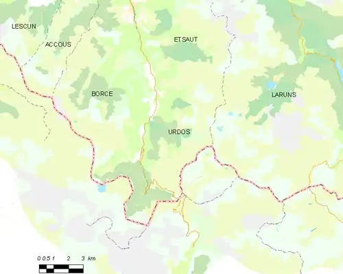 Detailkaart van de gemeente