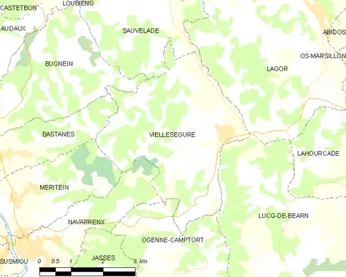 Detailkaart van de gemeente