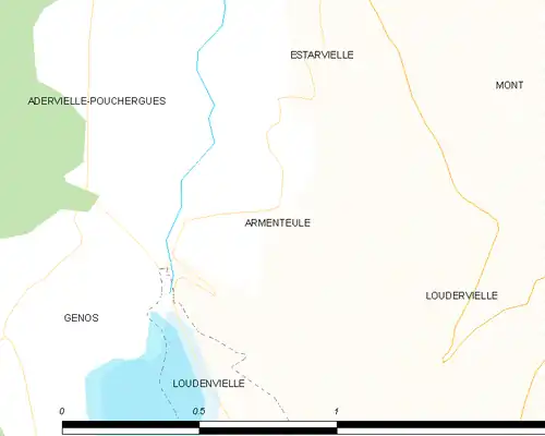 Detailkaart van de gemeente