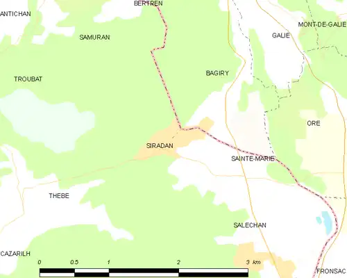 Detailkaart van de gemeente