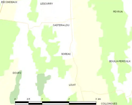 Detailkaart van de gemeente