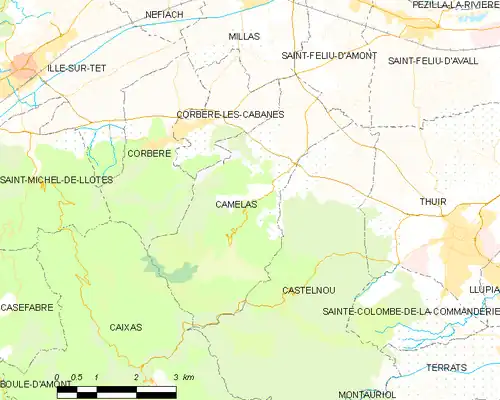 Detailkaart van de gemeente