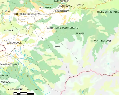 Detailkaart van de gemeente