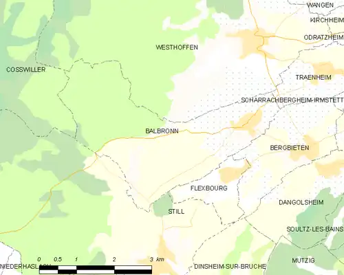 Detailkaart van de gemeente