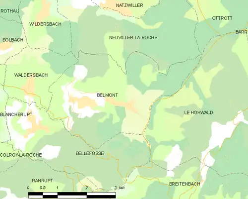 Detailkaart van de gemeente