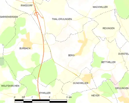 Detailkaart van de gemeente