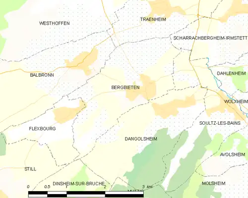 Detailkaart van de gemeente