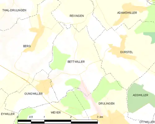 Detailkaart van de gemeente