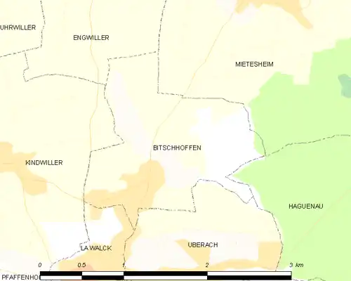 Detailkaart van de gemeente