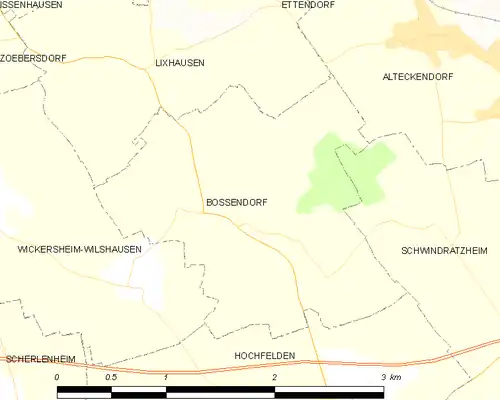 Detailkaart van de gemeente