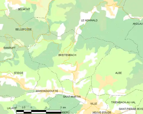 Detailkaart van de gemeente