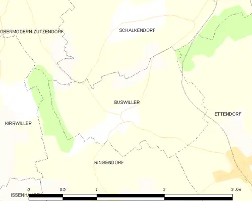 Detailkaart van de gemeente