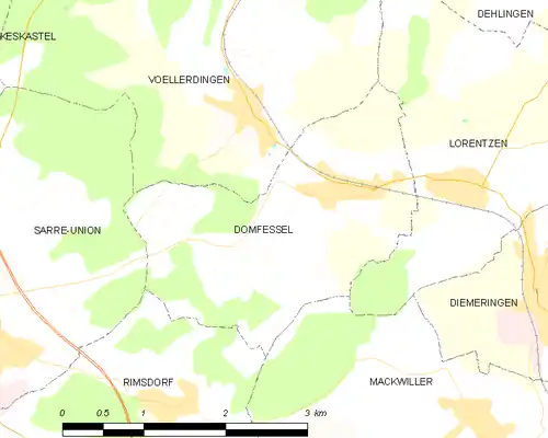 Detailkaart van de gemeente