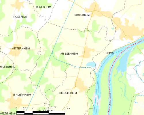 Detailkaart van de gemeente