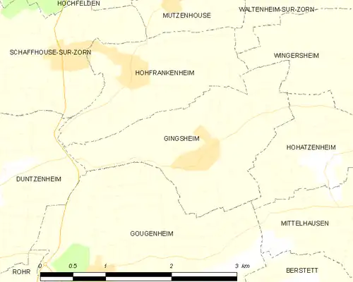 Detailkaart van de gemeente