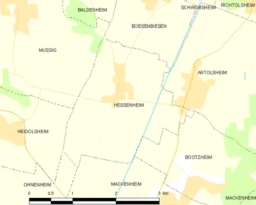 Detailkaart van de gemeente