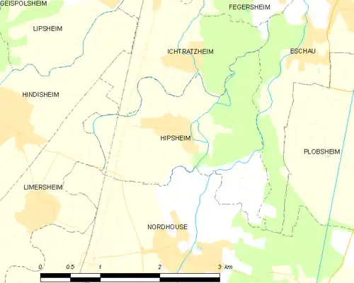 Detailkaart van de gemeente