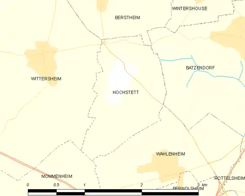 Detailkaart van de gemeente