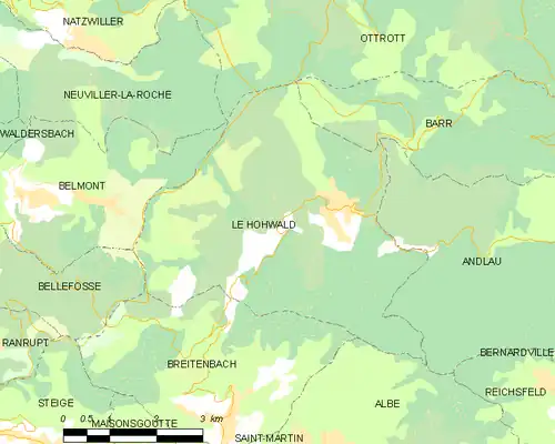 Detailkaart van de gemeente