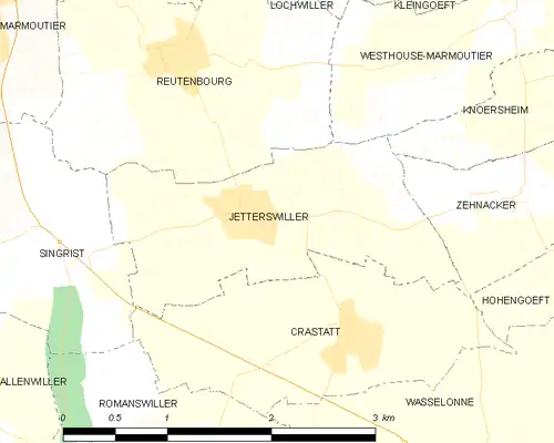 Detailkaart van de gemeente