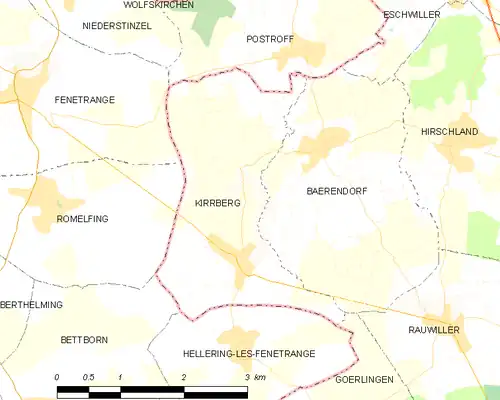 Detailkaart van de gemeente