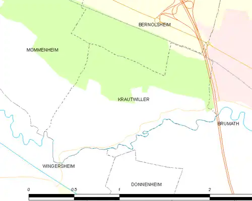 Detailkaart van de gemeente