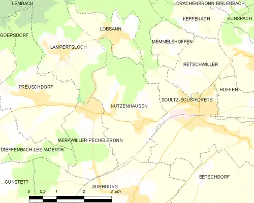 Detailkaart van de gemeente