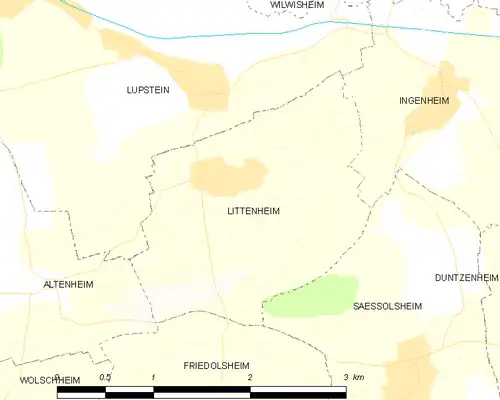 Detailkaart van de gemeente