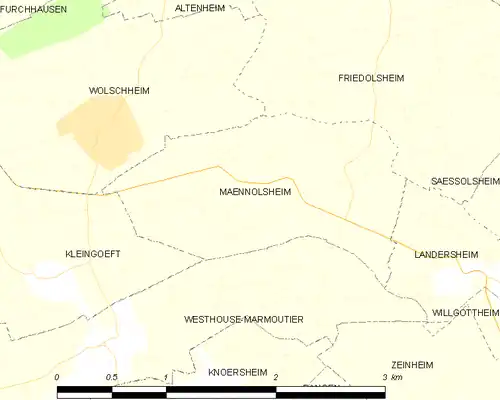 Detailkaart van de gemeente