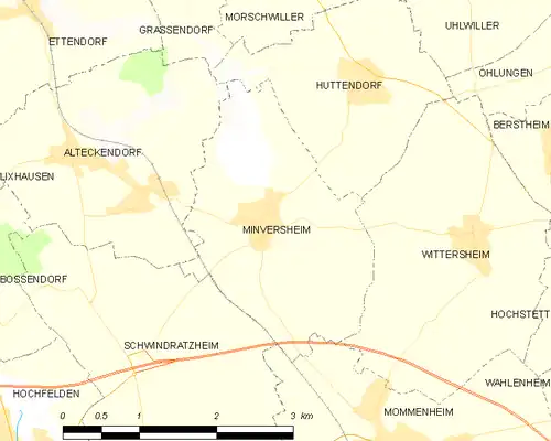 Detailkaart van de gemeente