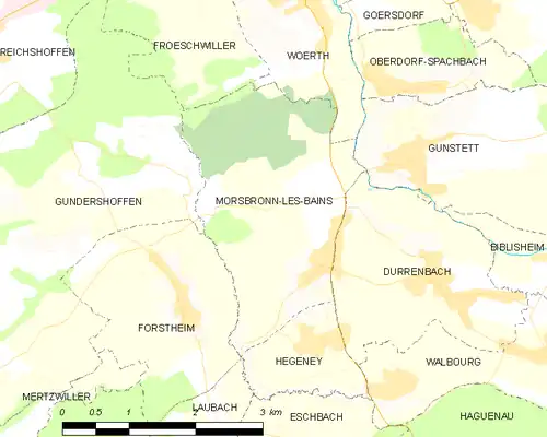 Detailkaart van de gemeente