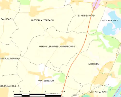 Detailkaart van de gemeente