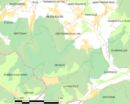 Detailkaart van de gemeente