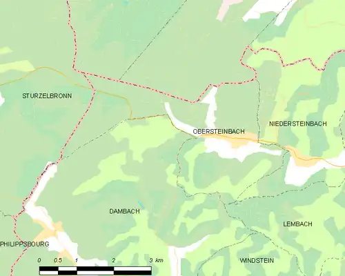 Detailkaart van de gemeente