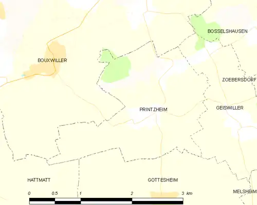 Detailkaart van de gemeente
