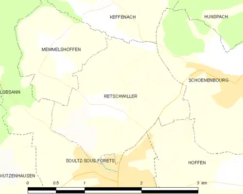Detailkaart van de gemeente