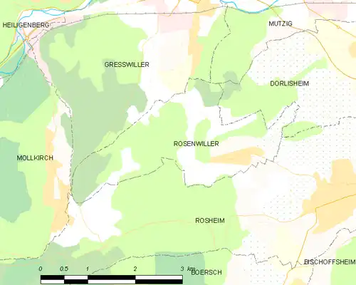 Detailkaart van de gemeente