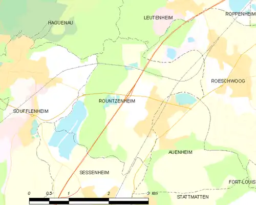 Detailkaart van de gemeente