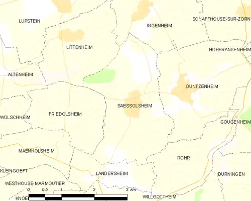 Detailkaart van de gemeente